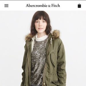 Abercrombie Sherpa lined twill parka